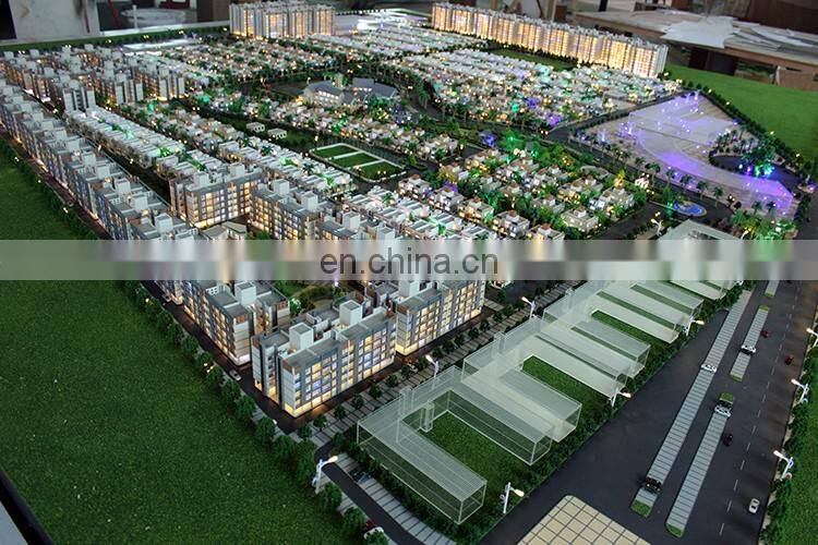 Indian landscape master plan model , led lighting architect model