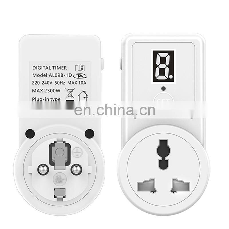 Digital Countdown Timer Switch Universal Socket Plug-in Time Control Phone Battery Electric car charge Electric EU Plug 10A