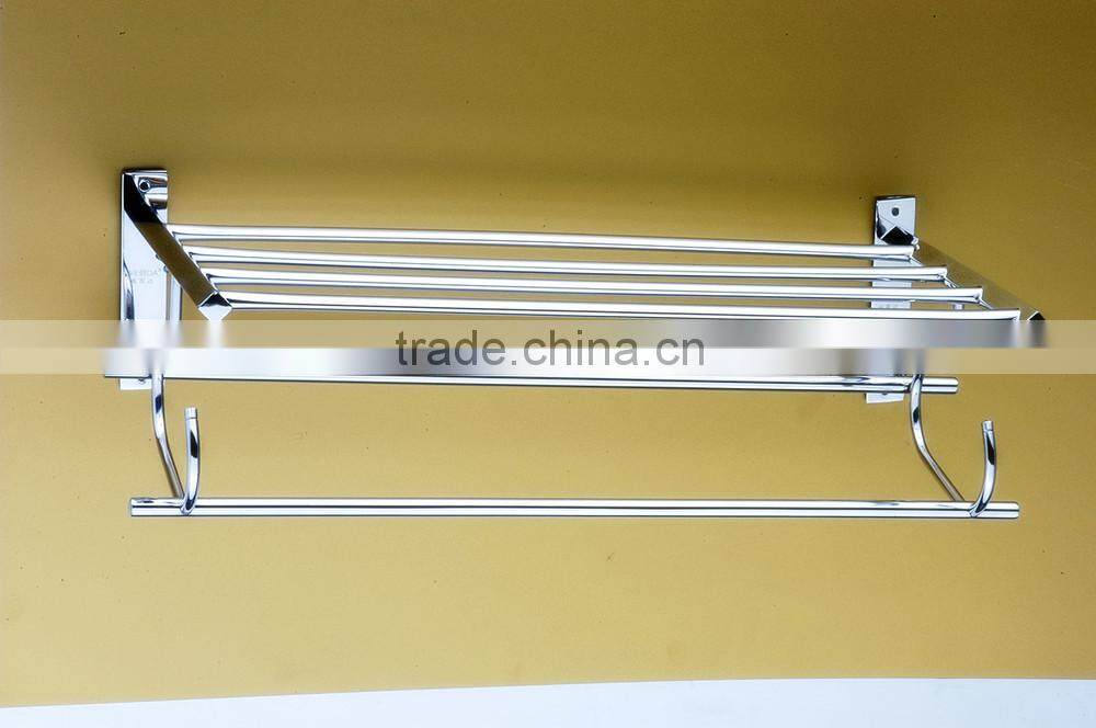 Wesda bathroom accessories high quality steel hotel outdoor towel rack & shelf.