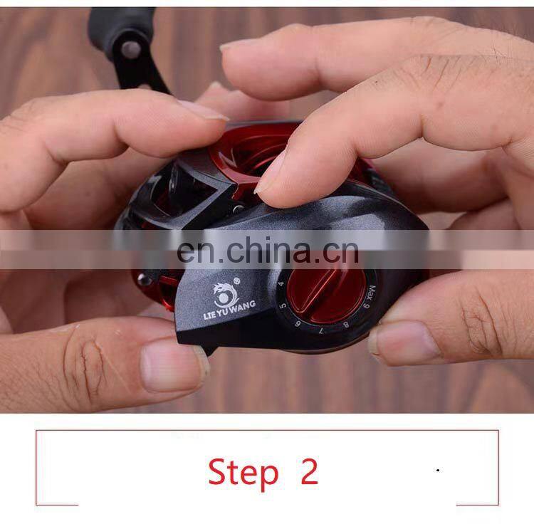 6 Speed centrifugal brake system trolling saltwater bait casting reel