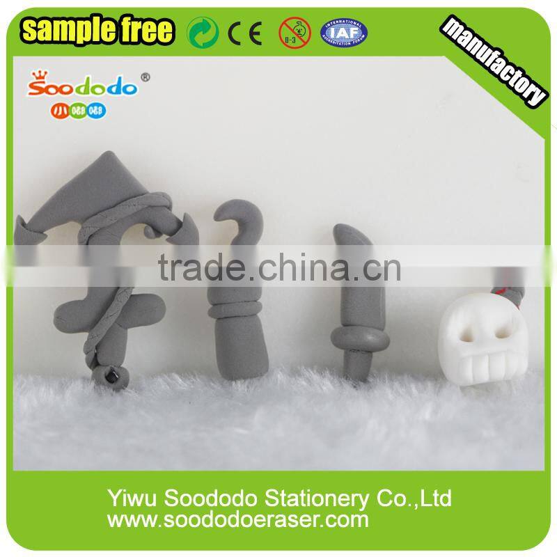 Cool Clay eraser pirate set pencil eraser
