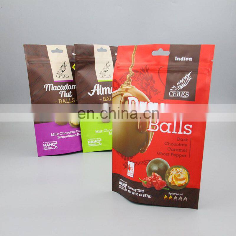zip lock chocolate packing bags / stand up pouch for chocolate