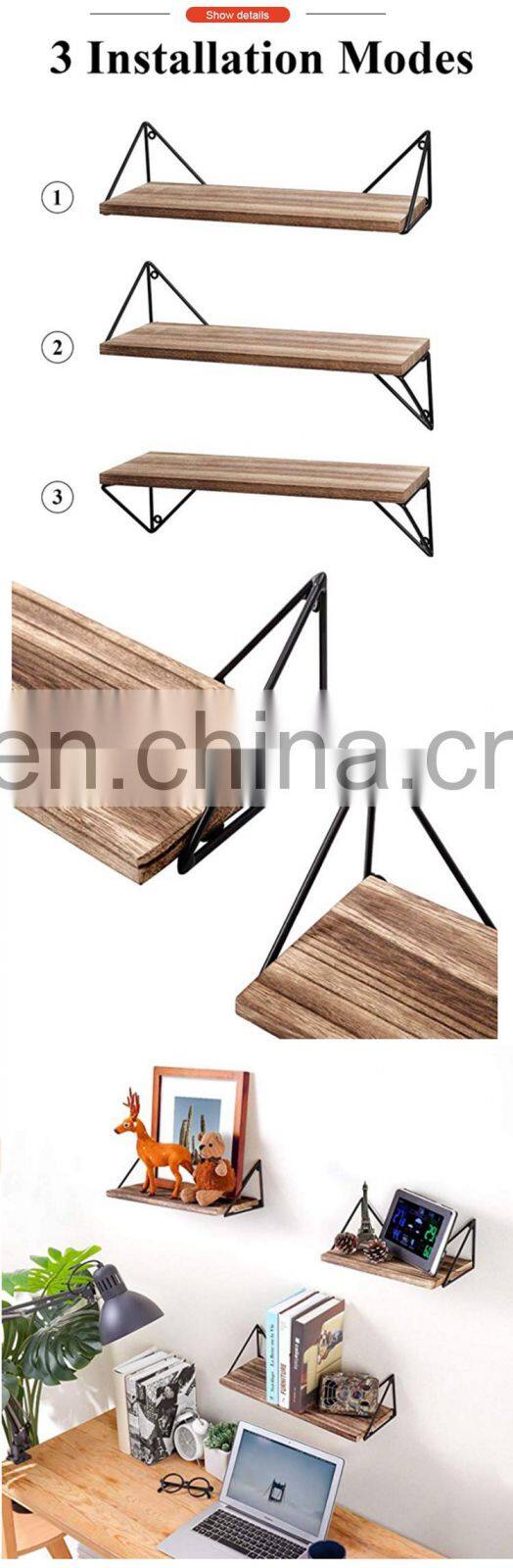 Floating shelf wall mount 3-piece, antique wood ledge for living room bedroom bathroom