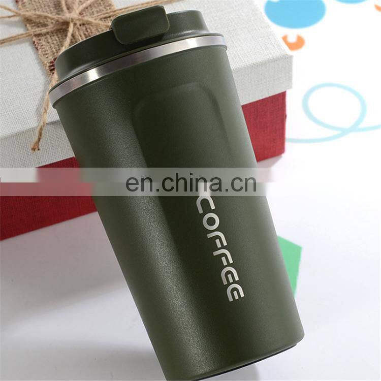 2020 Fashion Non-spill Coffee Double Wall Thermos Stainless Steel Coffee Tumbler