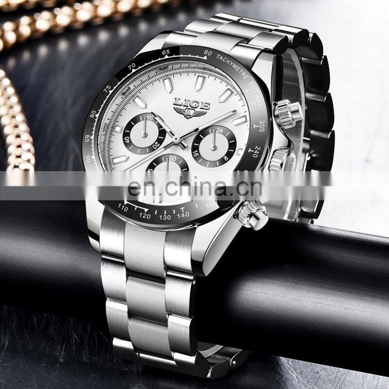 LIGE 8937 Sport Men Watch Fashion Waterproof Luminous Watches Luxury Brand Luminous Mens Quartz Shock Resistant Wristwatch