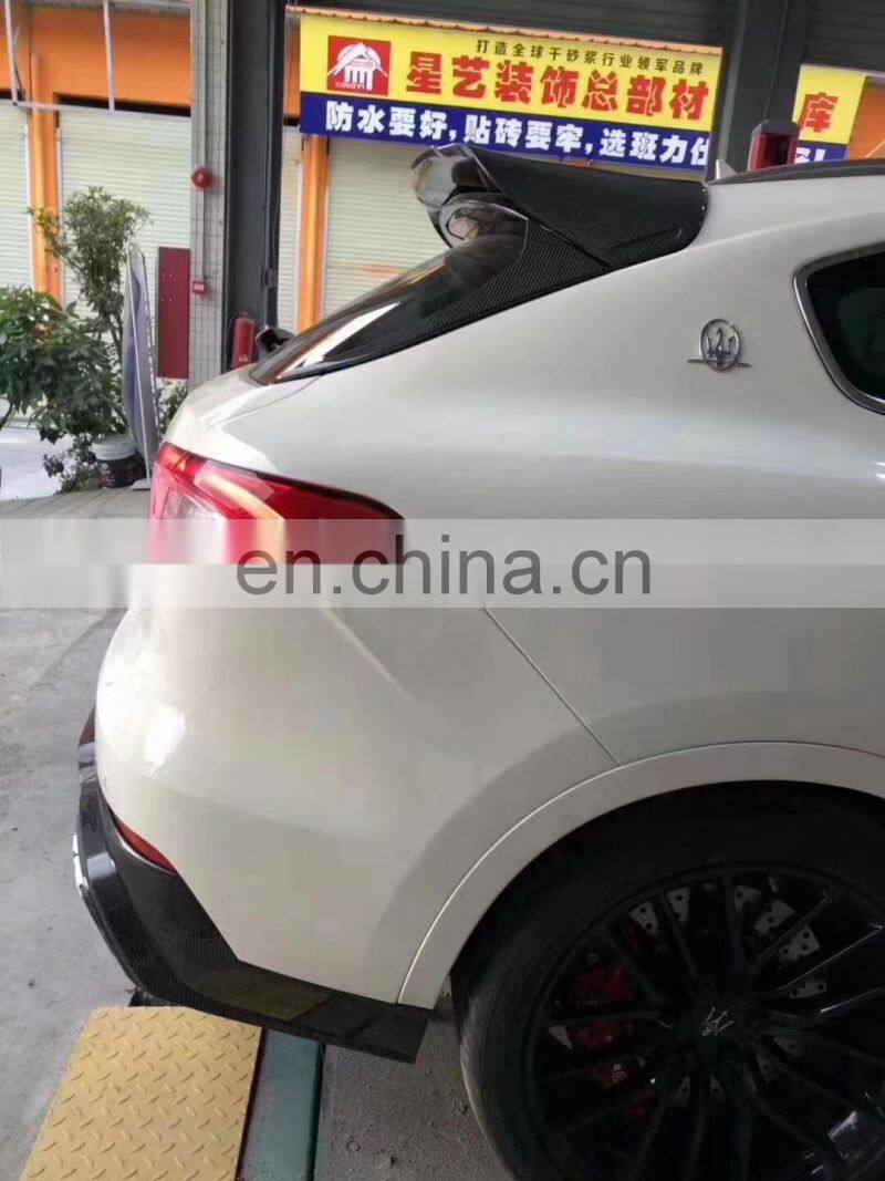 Runde Carbon Fiber Material Mansory Style For Maserati Levante Body Kit Front Lip Rear Lip Side Skirt Wind Knife