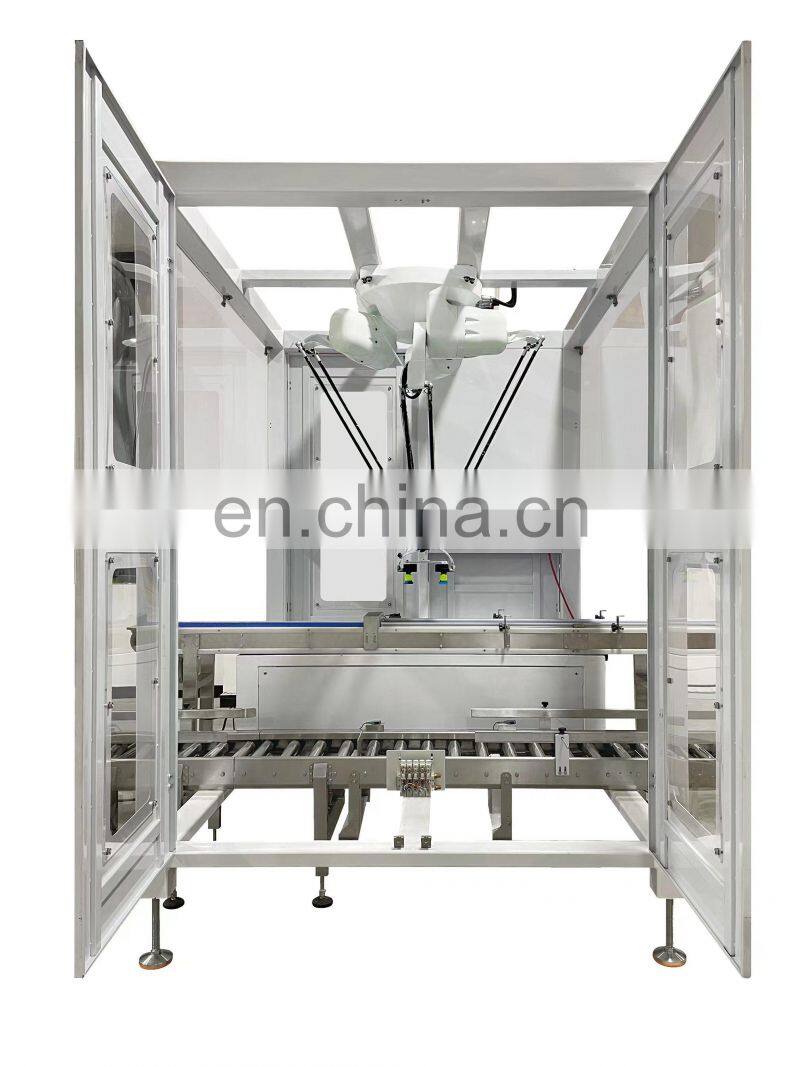 Automatic Robot Spider Arm Biscuits Cakes Tortilla/Pastry/Pancake/Pita Plastic Bag Case Carton Box Filling Packing Machine