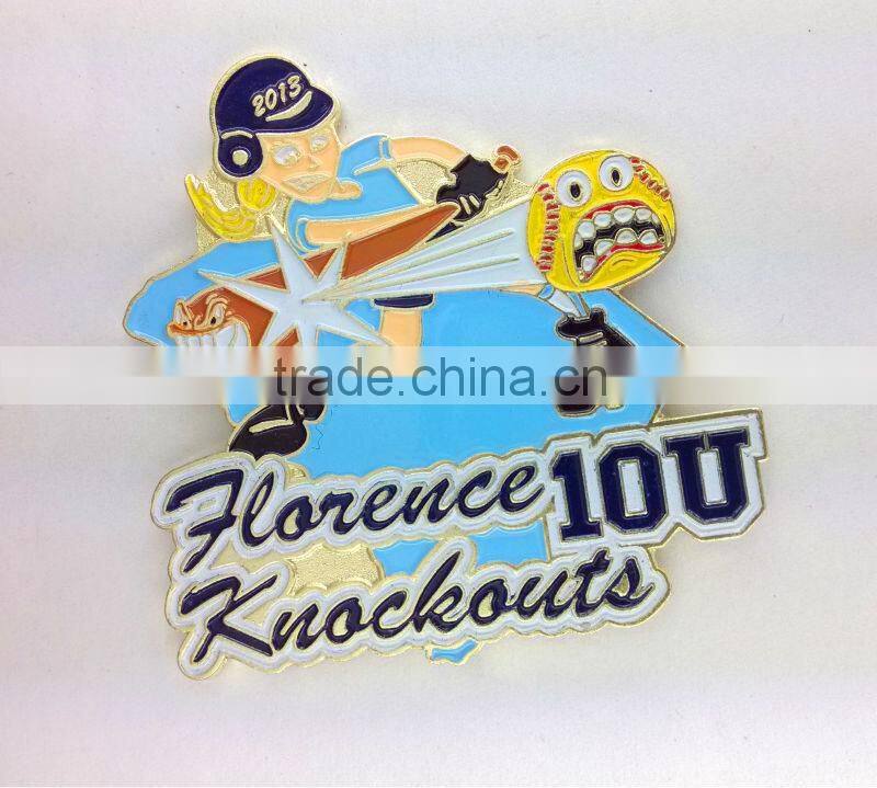 custombaseball sports lapel pins medals/medal with high quality