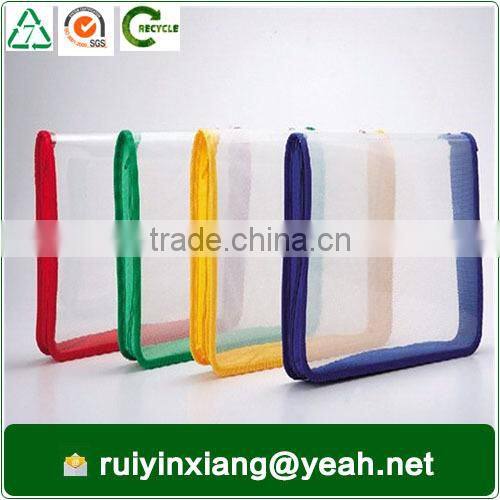 best quality plastic a4 size file bag with ziplock for office stationery RYX-ZB774