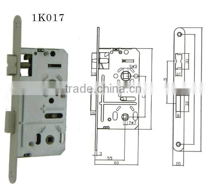 55mm Backset Garage Door Body Lock Bar Art.1K017