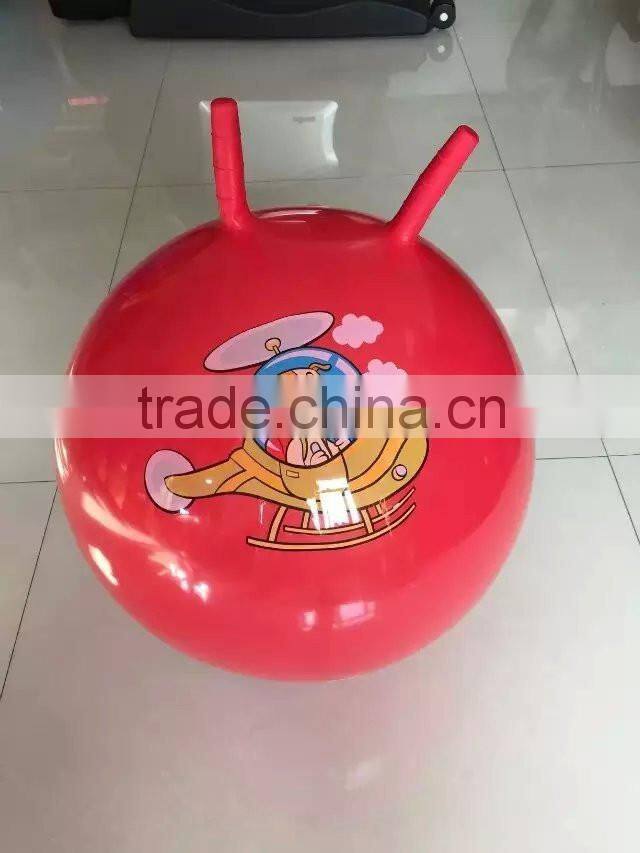 PVC inflatable toys ball with handle, jumping ball, hopper ball