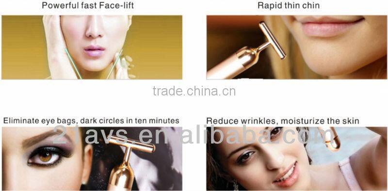 24k golden T shape Bar face lifting device home
