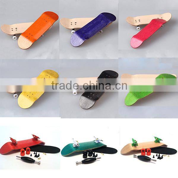 Professional Maple Complete Wooden Fingerboard with Nuts Trucks Tool Kit - Basic Bearing Wheels