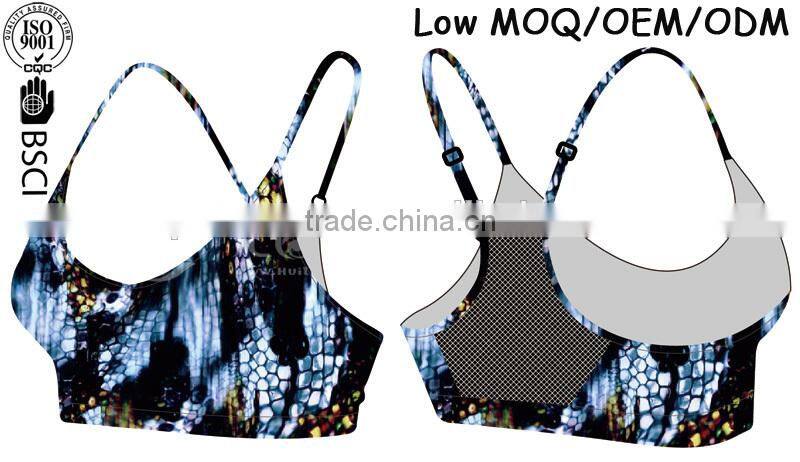 Custom Sublimation Sports Bra with printing