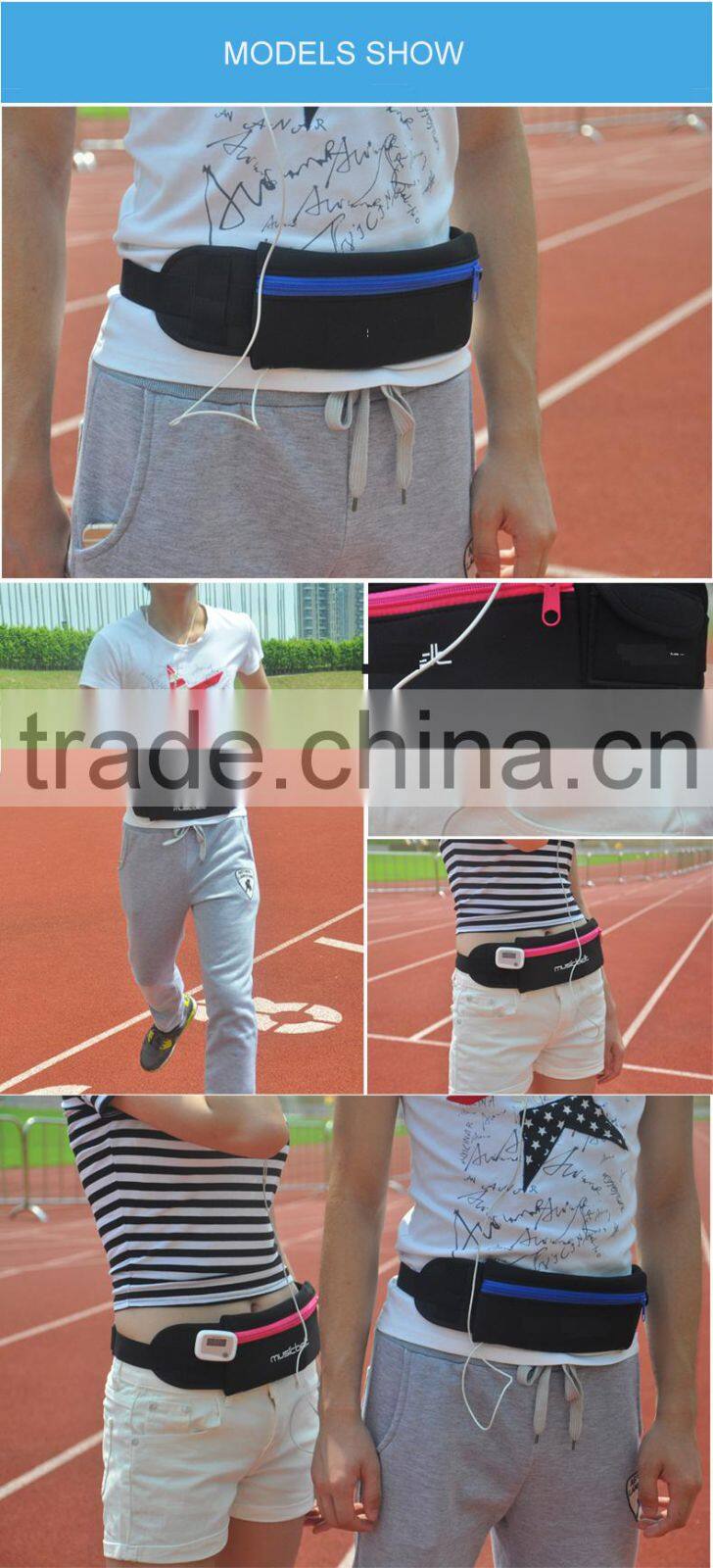 Colorful neoprene waist running belt