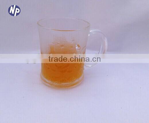 10oz frosted glass beer mug with handle