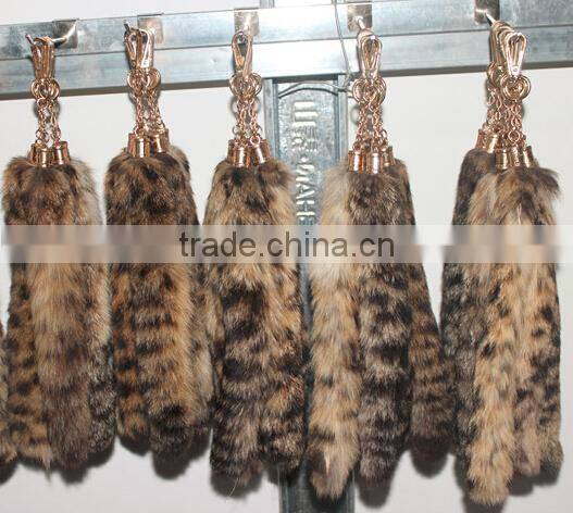 Factory Direct Genuine Fox Tail Keychain Fur Tassel Women Bags Accessories