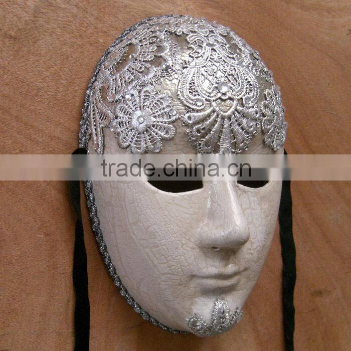 Madri Gras Silver Lace Paper Masks