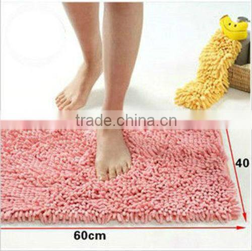 2013 Fashion New design 100% chenille products anti slip carpet rug mat