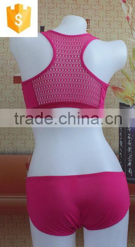 2016 The hollow out design ventilate sports bra sets