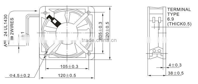 Salzer PD150B-110 axial flow impeller fan