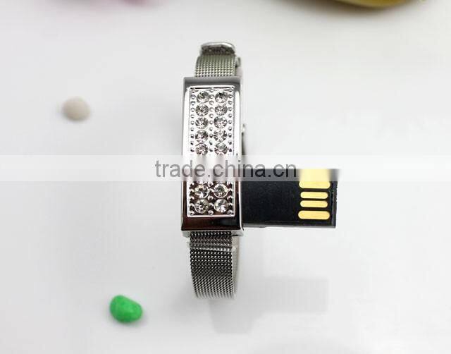 Promotional gift Crystal Bracelet Jewellery USB Flash Drive