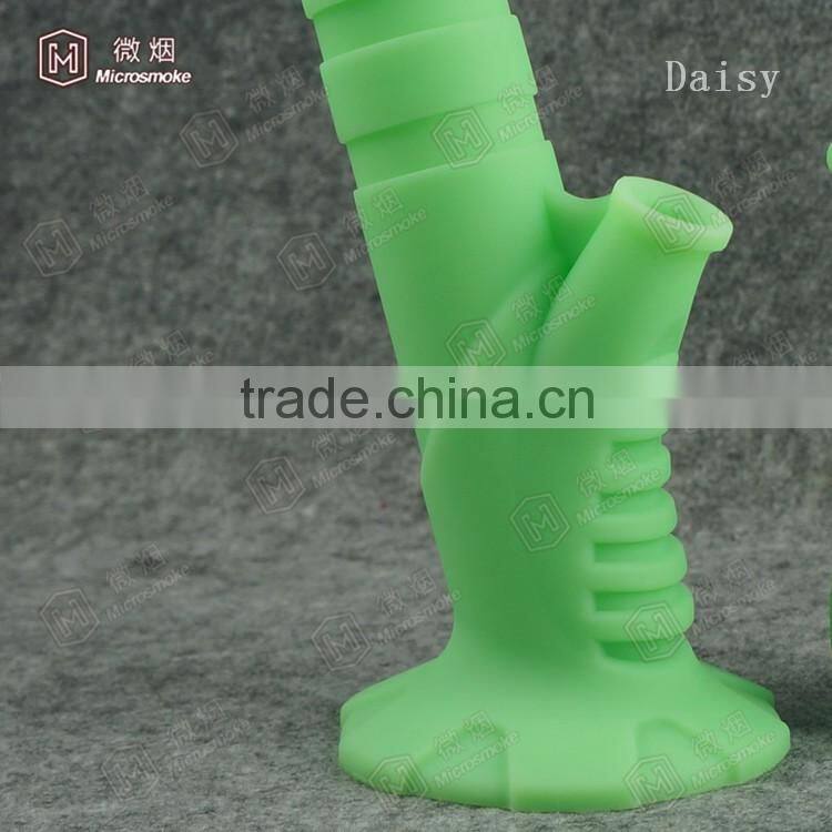 Competitive price silicone rubber water pipe with glass stem and bowl slid water pipe for smoking