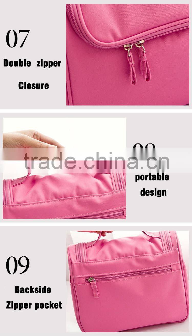 2016 Wholesale Promotional Hanging Custom Travel Cosmetic Toiletry Pouch Bag