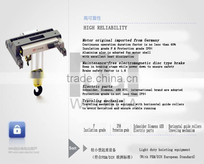 WEIHUA Electric Hoist Crane 5 Ton