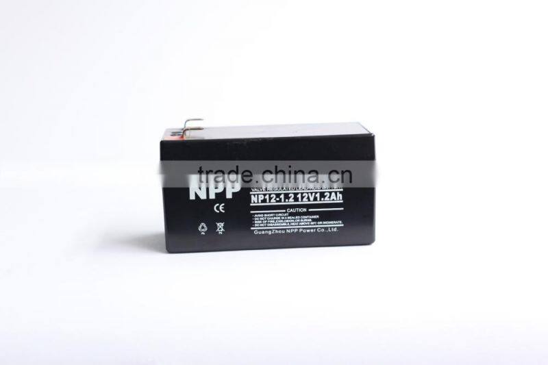 12V1.2AH Rechargeable lead acid small 12 volt battery