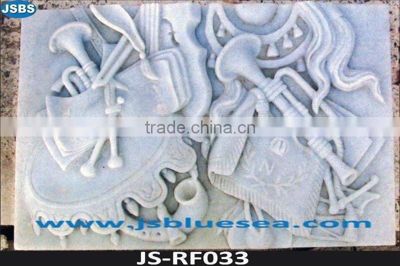 Carved Gary Marble Relief