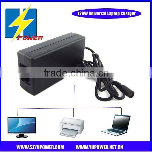 120W universal laptop adaptor 12V to 24V DC Output 100-240V Input work for laptop,MP3,etc