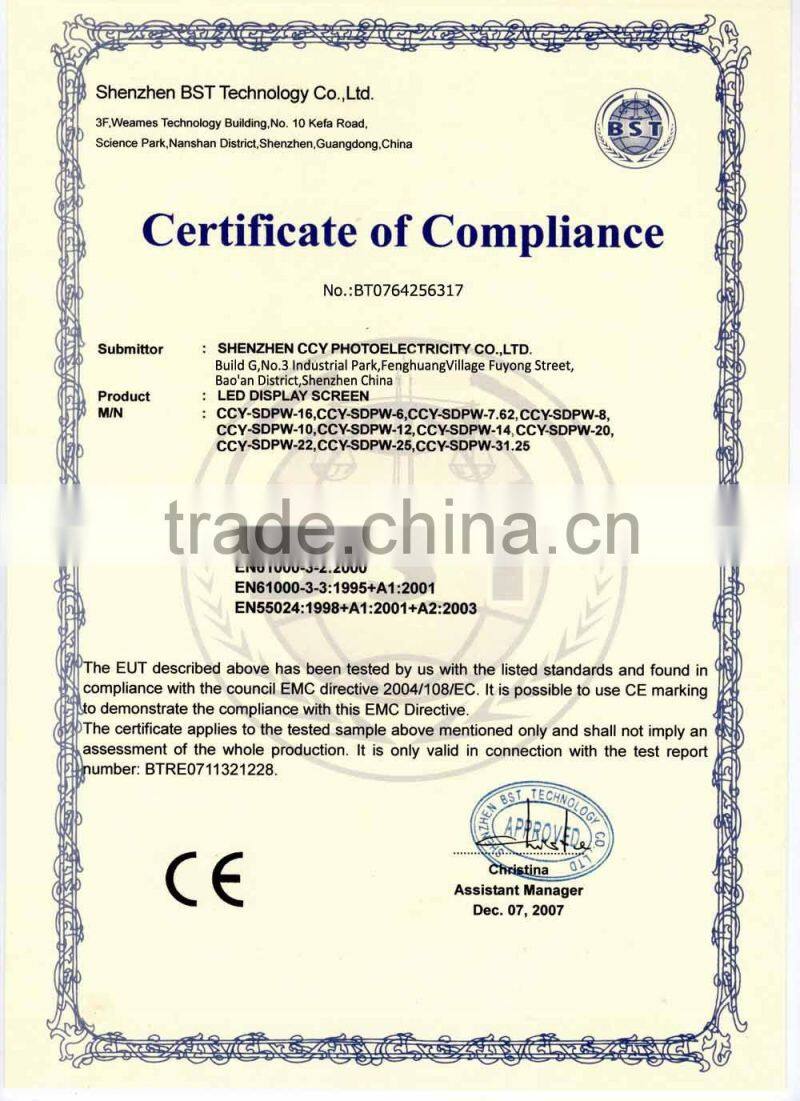 P7.62 office led display