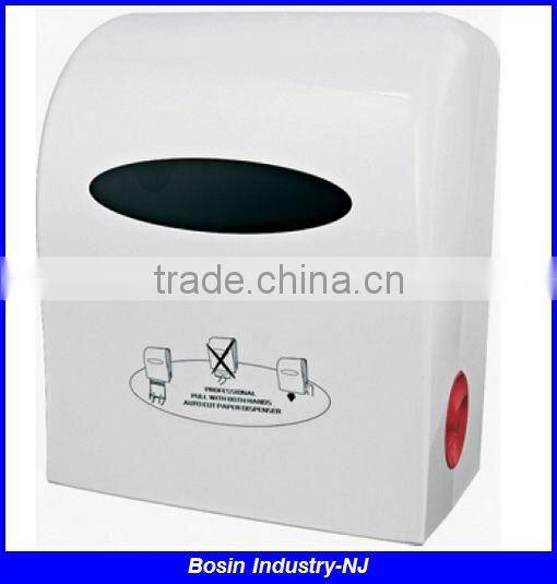 new design plastic jumbo roll auto cut toilet paper dispenser