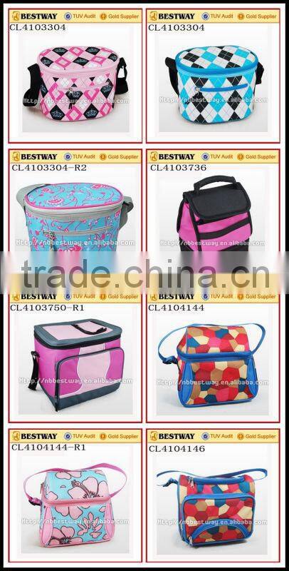 School bag and lunch bag set, Lunch cooler bag with drink holder