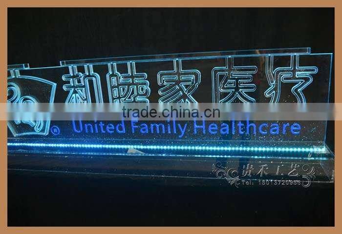 GH-IS059 acrylic outdoor crystal led light stand, flat base stand