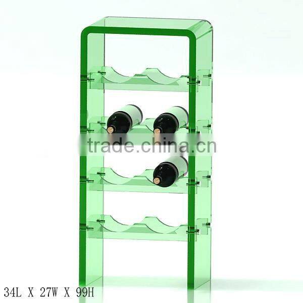 High and big stored acrylic wine rack