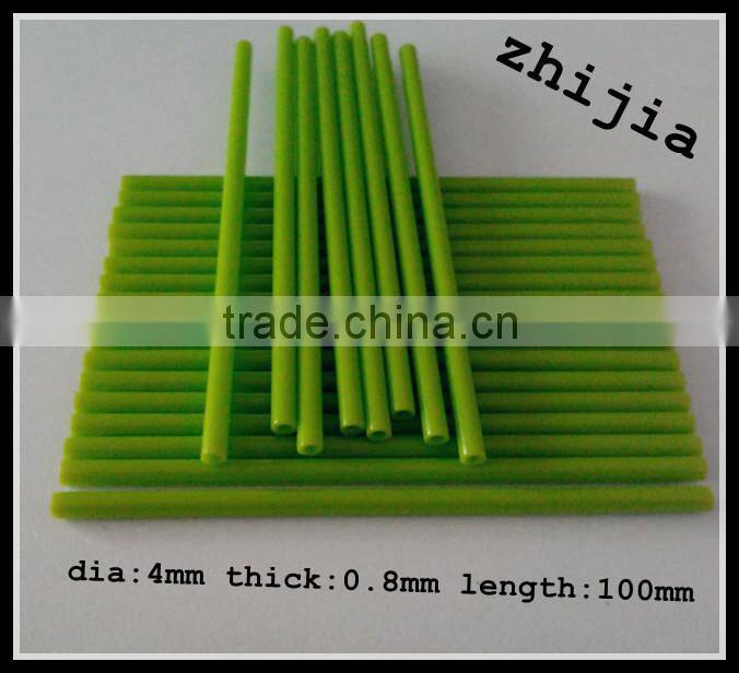 4X100MM Food Grade lollipop sticks colored green for candy