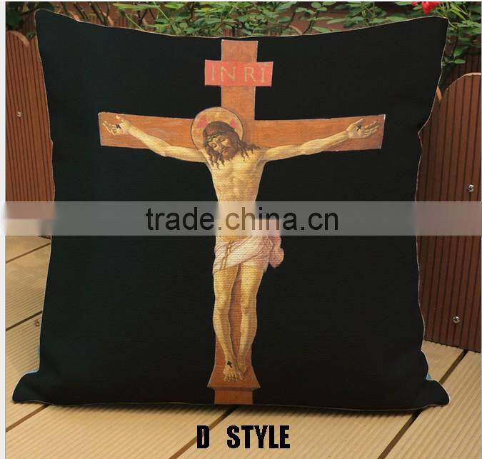 The classic scene of Jesus printed Christian bible throw emoji massage euro pillowcase decor home church religious gifts