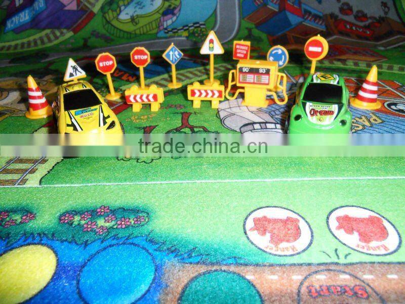 2012 Baby play mat with mini car & roadblock 2028