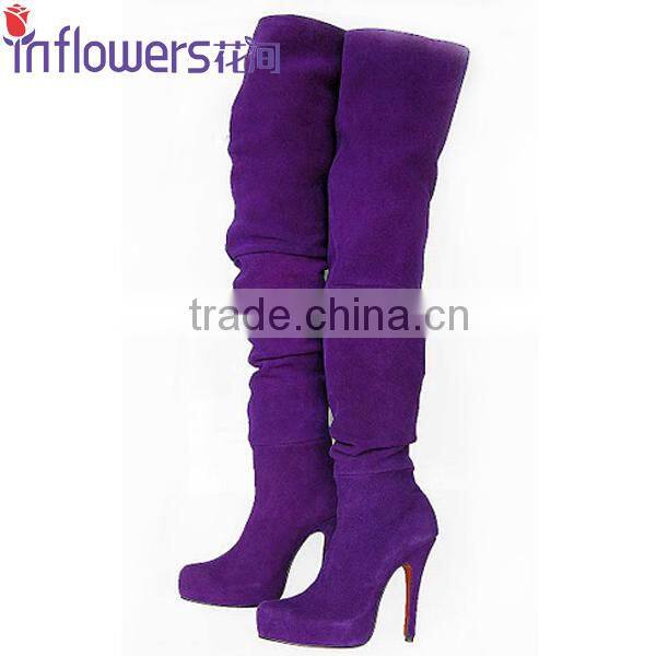 Brown color women boot shoes lady fashion boot