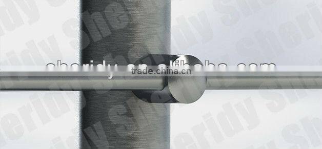 Stainless steel stair balustrade used in supermarket