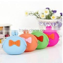 bowknot silicone purse kid purse
