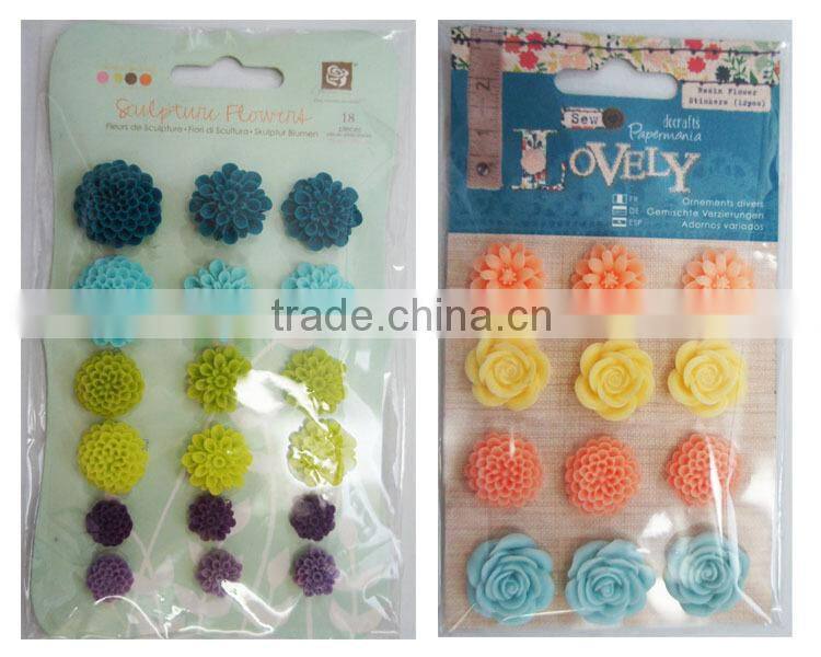 DIY resin flower bead or sticker peony flowers