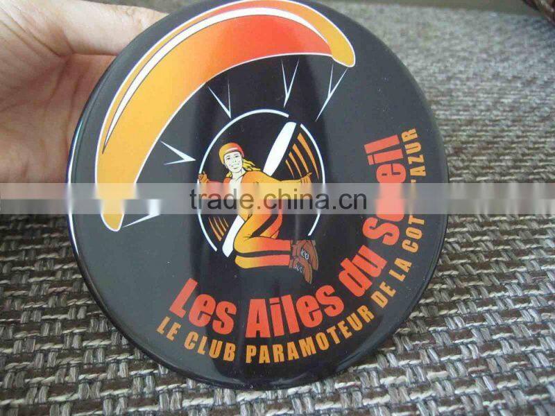 silver epoxy logo sticker with glue (M-EP306)