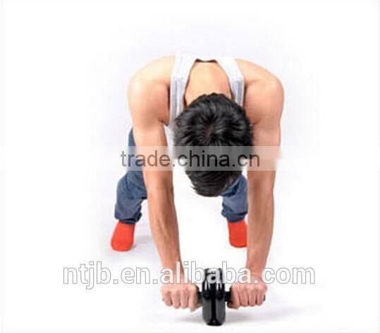 dual wheel exercise foam handle ab roller for wholesale