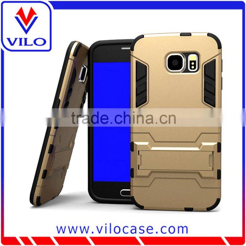 Cheapest 2 in 1 Kickstand slim armor hybrid case for Samsung Galaxy S6