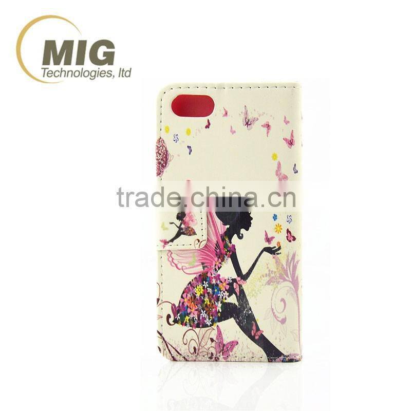 Happniess Girl leather case, wallet case stand cover for iphone 7, for new iphone cover