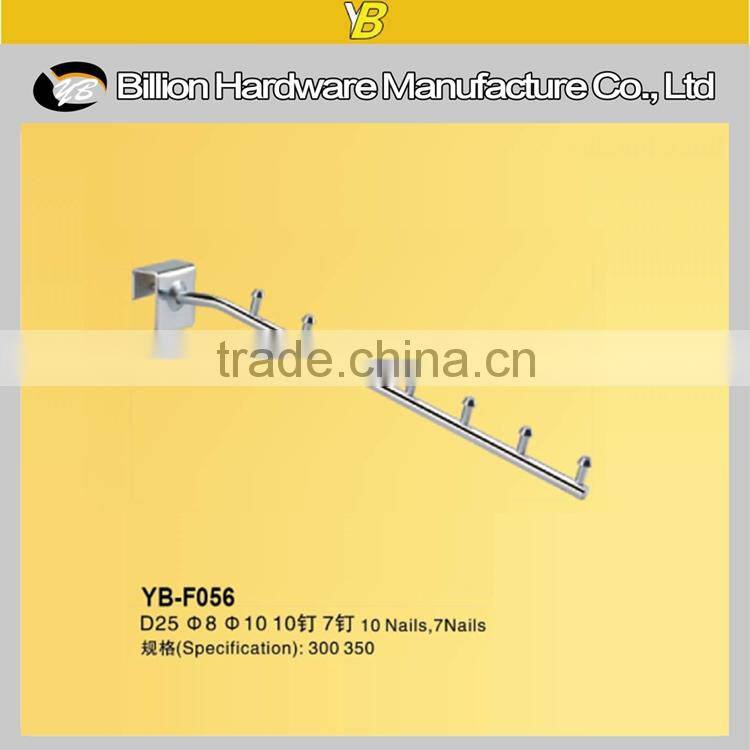 wholesale clothes nails hook retail hanger display hook chrome-plated hanger tube hook