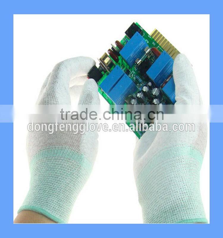 Carbon Fiber Finger Fit ESD Gloves for Cleanroom Safety and Antistatic Protection Use